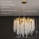Axyaa Crystal Tassel LED Chandelier for Elegant Dining Room Decor