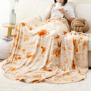 Axyaa Tortilla Blanket: Funny Food Throw for Bed & Sofa, Soft Flannel, Warm Round Blanket