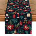 Axyaa Christmas Holly Table Runner for Kitchen Home Dining Room Decoration
