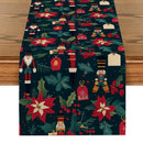 Axyaa Christmas Holly Table Runner for Kitchen Home Dining Room Decoration