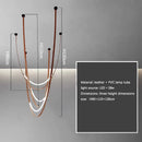 Axyaa Designer Belt Lamp: Customizable Pendant Light for Loft Living Room & Exhibition Hall