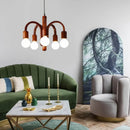 Axyaa Retro Wooden Chandelier Pendant Lamp for Home Decor