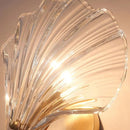 Axyaa Shell Shape Gold/Clear Glass Wall Sconce for Home Decoration