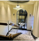 Axyaa Black Gold Vintage American Style Chandelier Lighting for Living Room
