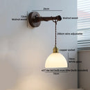 Axyaa LED Bathroom Mirror Wall Lights With Switch, Modern White Glass Wood Reading Lamp