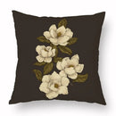 Axyaa Retro Flower Fox Pillowcase in Peach Skin Velvet.