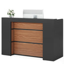 Axyaa LED Reception Desk, 63" Front Counter for Salon, Retail, Lobby - Tribesigns