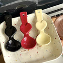 Axyaa Kawaii Ceramic Soup Spoon - Hand Painted, Solid Color, Pretty Design