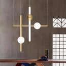 Axyaa Modern Horizontal Pendant Lamps in Gold Black for Home Lighting