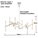 Axyaa Vintage Copper LED Ceiling Chandelier for Kitchen, Living Room - Brenta Grande