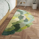 Axyaa Fluffy Nordic Style Irregular Shape Carpet for Bedroom and Living Room