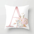 Axyaa Sweet Pink Alphabet Pillowcase for Home Decor