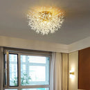 Axyaa Crystal Chandelier Bird Nest LED Ceiling Light for Modern Bedroom Interior