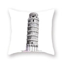 Axyaa World Buildings Printed Cushion Covers