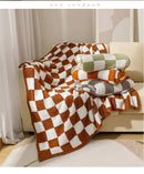 Axyaa Nordic Velvet Checkerboard Throw Blanket 150x200cm