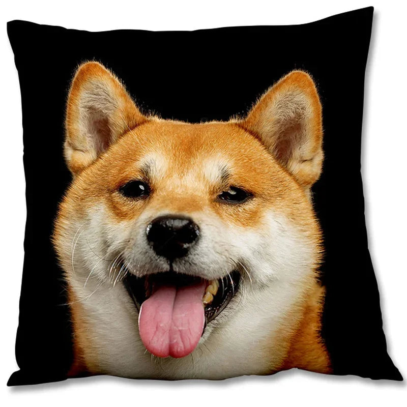 Shiba Inu Dog Cushion Cover by Axyaa: 45*45cm Square Pillowcase