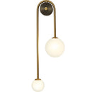 Axyaa Gold Iron Glass Ball LED Wall Lamp - Modern Bedroom Lighting