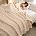 Axyaa Luxury Velvet Blanket, Double-Sided Plush Bed Cover, Warm & Thick Bedspread