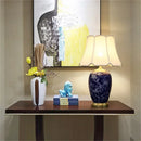 Axyaa Blue Ceramic Table Lamps Brass Modern Luxury for Home Decor Living Dining Bedroom