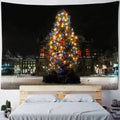 Axyaa Aurora Night View Christmas Tree Tapestry for Festive Home Decor