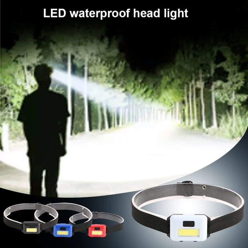 Axya COB LED Headlamp: Mini Waterproof Headlight with 3 Lighting Modes