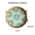 Axyaa Shell Tray: Light Luxury Double-eared Rattan Storage for Decorative Display