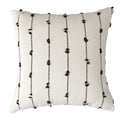 Axyaa Cotton Linen Striped Embroidery Throw Cushion Cover for Home and Sofa