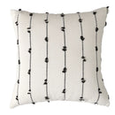 Axyaa Cotton Linen Striped Embroidery Throw Cushion Cover for Home and Sofa