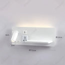Axyaa LED Wall Lamp with Adjustable Angle and USB Charging Port