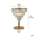 Axyaa Crystal LED Floor Lamp - Luxe Living Room Office Hotel Decor Standyalty Standby