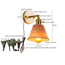 Axyaa Vintage White Ceramic LED Wall Sconce - Nordic Minimalism Stair Loft Bedroom Light