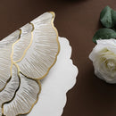 Axyaa Gold Peony Coasters Set - Elegant PVC Placemats for Dining Table