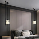 Axyaa Modern Black Glass Pendant Sconces LED Chandelier