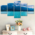 Nature Lake Thun Mountains Canvas Wall Art Set by Axyaa