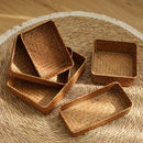 Axyaa Seagrass Rattan Basket Wicker Storage Box Organizer Closet Cosmetic Container