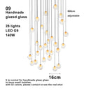 Axyaa Glazed Glass Bubble Pendant LED Light Fixture