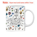 Axyaa Personalized Dad and Kids 3D Effect Mug Fist Bump Coffee Cup - Father's Day Gift