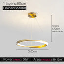 Axyaa Modern Minimalist Circle Combination Italian Chandelier
