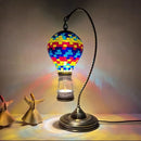Axyaa Hot Air Balloon Glass Table Lamp - Handcrafted Mosaic Bed Night Light