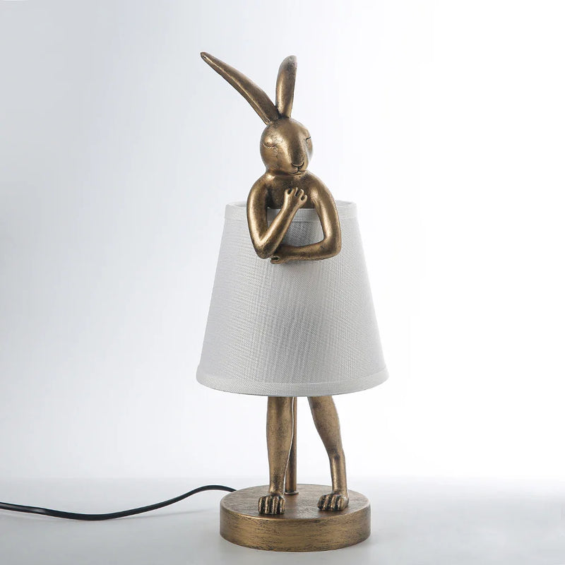 Retro Resin Rabbit Table Lamp by Axyaa: Nordic Design for Bedroom & Living Room