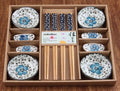 Axyaa Cherry Blossom Ceramic Sushi & Sashimi Dinnerware Set (12Pcs)