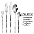 Axyaa Gold Stainless Steel Cutlery Set - 5/10/15/20 Piece Silverware Utensils Mirror Finish