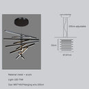 Axyaa Fishbone LED Pendant Light: Modern Nordic Chandelier for Home, Restaurant, and Loft