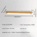 Axyaa Travertine LED Ceiling Light - Solid Wood Color - Natural Stone Decor - Long Strip Lamps
