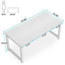Axyaa Executive Computer Desk: 63" Large Office Workstation & Writing Table