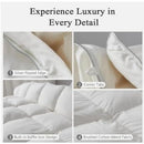Axyaa King Size Luxury Feather Down Comforter, Ultra-Soft Cotton Blend, High Fill Power