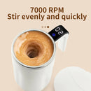 Axyaa Smart Coffee Cup: USB Rechargeable, Temperature Display, Stainless Steel Stirrer
