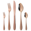 Axyaa 5Pcs Silver Stainless Steel Cutlery Set Dinnerware Tableware Silverware Set