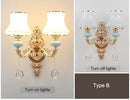 Axyaa Crystal Glass Wall Lamp | European Style Bedroom Club Bedside Aisle Light