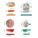 Axya Forest Animals Ceramic Baking Pan with Handle and Salad Bowl